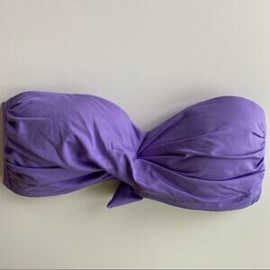 ABS Allen Schwartz Purple Twist Strapless Bikini Top Size 4